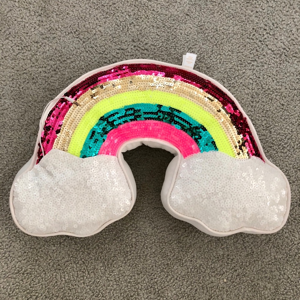Pottery Barn Teen Sequin Rainbow Speaker Pillow